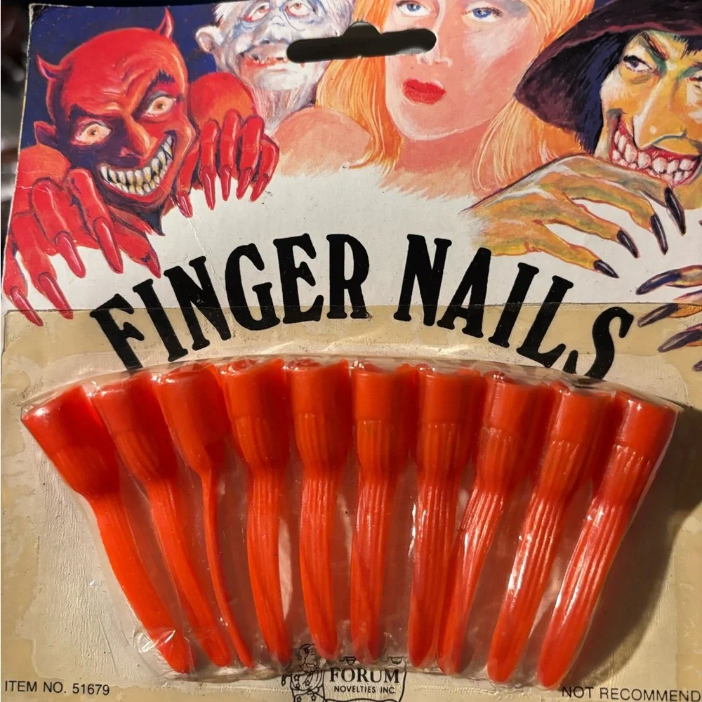 Orange Finger Nails